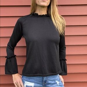 Nasty Gal daisy street bell sleeve blouse small